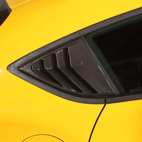 For Toyota Supra A90 A91 2019-25 ABS Black/Carbon Rear Window Louver Cover Trims - Foto 5 di 17