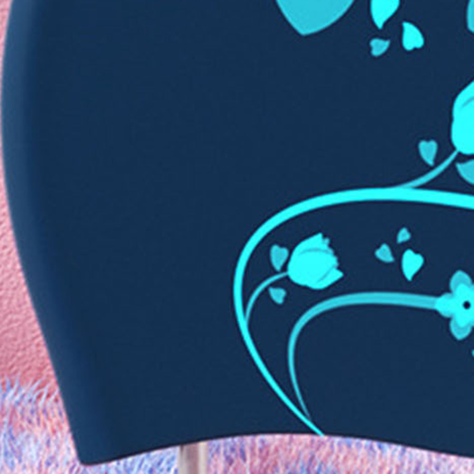 Waterproof Hat Women Swim Floral Print Women's Swimming with Ear