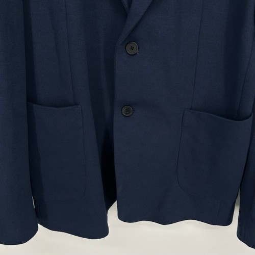 Zara Blazer Mens Extra Large Blue Two Button Jacket Polyester - Picture 2 of 6
