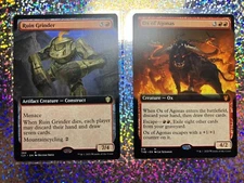 MTG Regular Extended Art: C21 384 Ruin Grinder; THB Mythic 318 Ox of Agonas