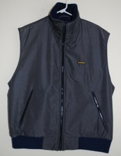 OSHKOSH B'Gosh Vintage VEST, Large, Fleece Lined Gray/Blue Full Zipper, EUC