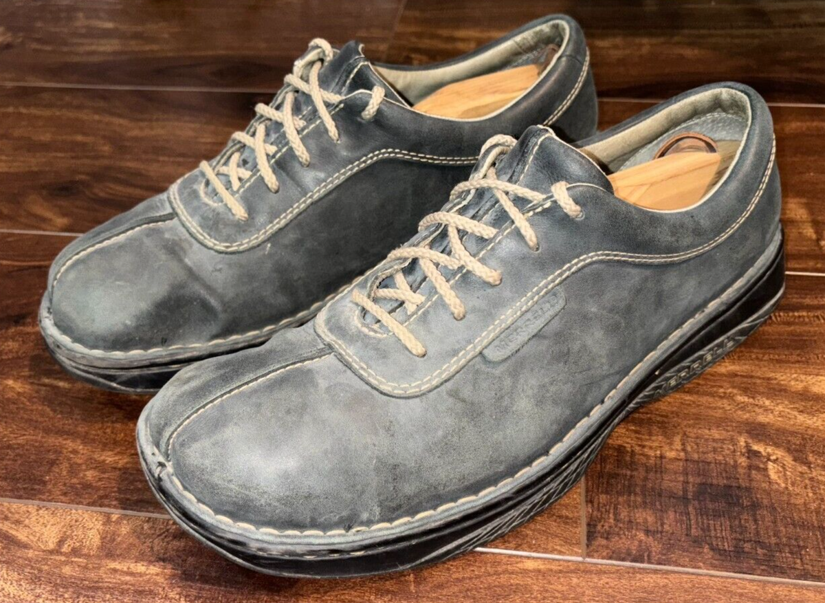 Merrell World Summit Casual Oxford Shoes - Men's Black Leather Sz
