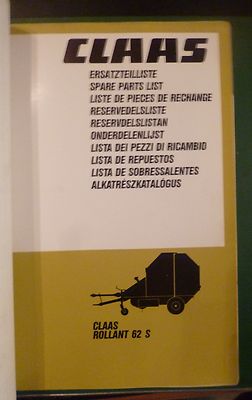 Claas Round Baler Rollant 62 S Spare Parts Catalogue