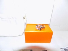 Sterling 6.50 ct Checkerboard Crystal Quartz Ring - Size 7 with original papers