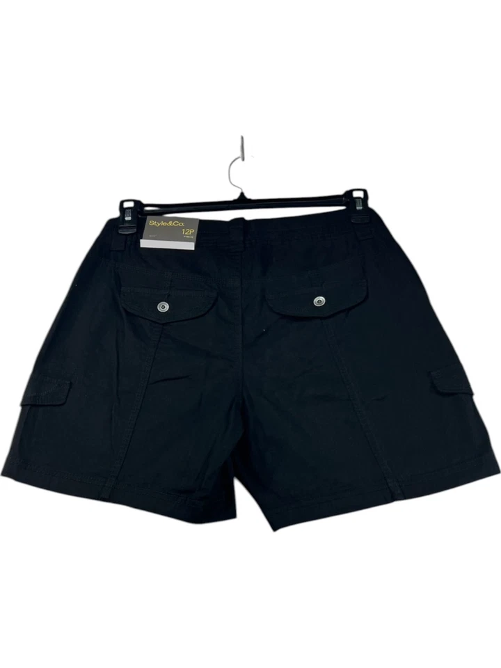 Pantalones Cortos Style & Co Mujer Talla 12 Petite 12P Negros Bolsillos Elastizados Nuevos Foto 2 de 4