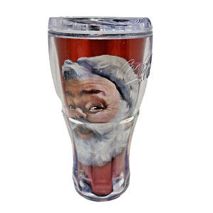 Coca Cola Royal Caribbean Holiday Christmas Santa Insulated Tumbler Cup with Lid
