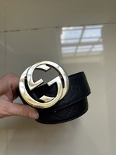 100 Authentic Gucci Guccissima Leather Gold Interlocking G Buckle Belt 85/34