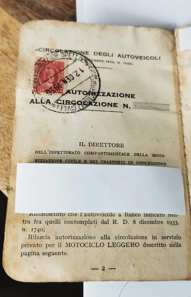 Libretto Lambretta 125/B dell'epoca raro - Immagine 3 di 4