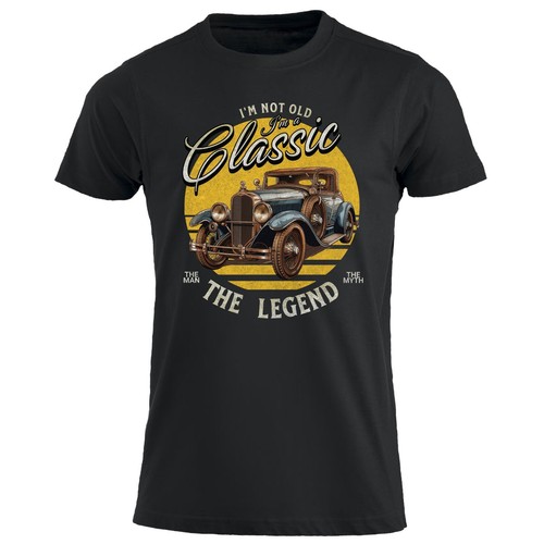 Camiseta clásica de cumpleaños Im Not Old Im A retro vintage coche 40th 50th 60th 70th - Imagen 13 de 18
