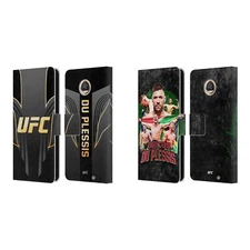 OFFICIAL UFC DRICUS DU PLESSIS LEATHER BOOK WALLET CASE FOR MOTOROLA PHONES