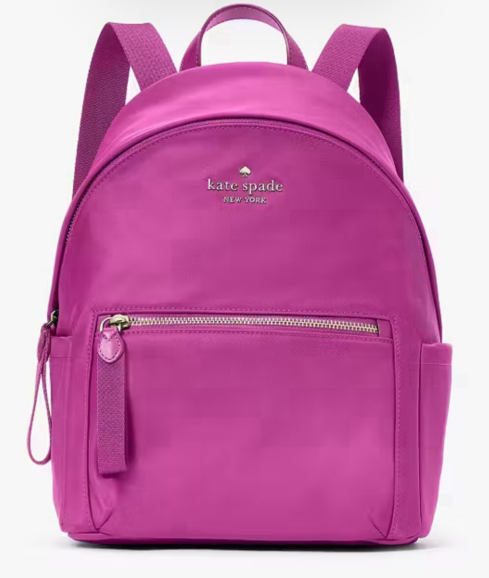 NWT Kate Spade Chelsea Medium Nylon Backpack Dark Pink Baja  display picture 2