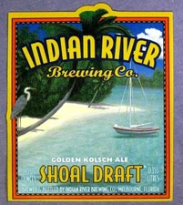 Indian River Brewing  SHOAL DRAFT GOLDEN KOLSCH ALE beer label FL 12oz