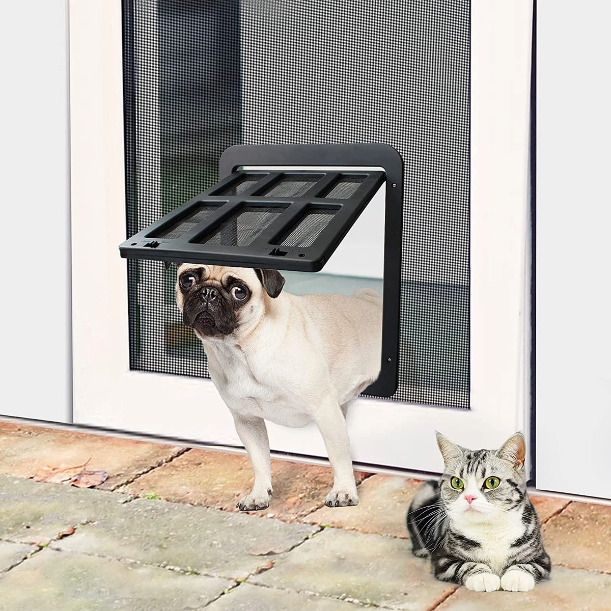 Pet Screen Door Large Dog Door for Sliding Door Adult Cat Door