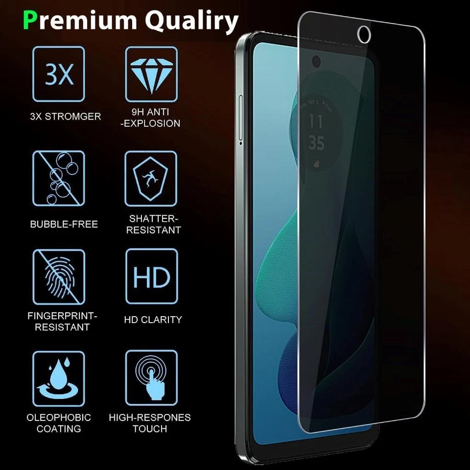 Lot for Motorola Moto G Play 2024 Anti Spy Privacy Glass Screen Protector Film - Image 2 of 4