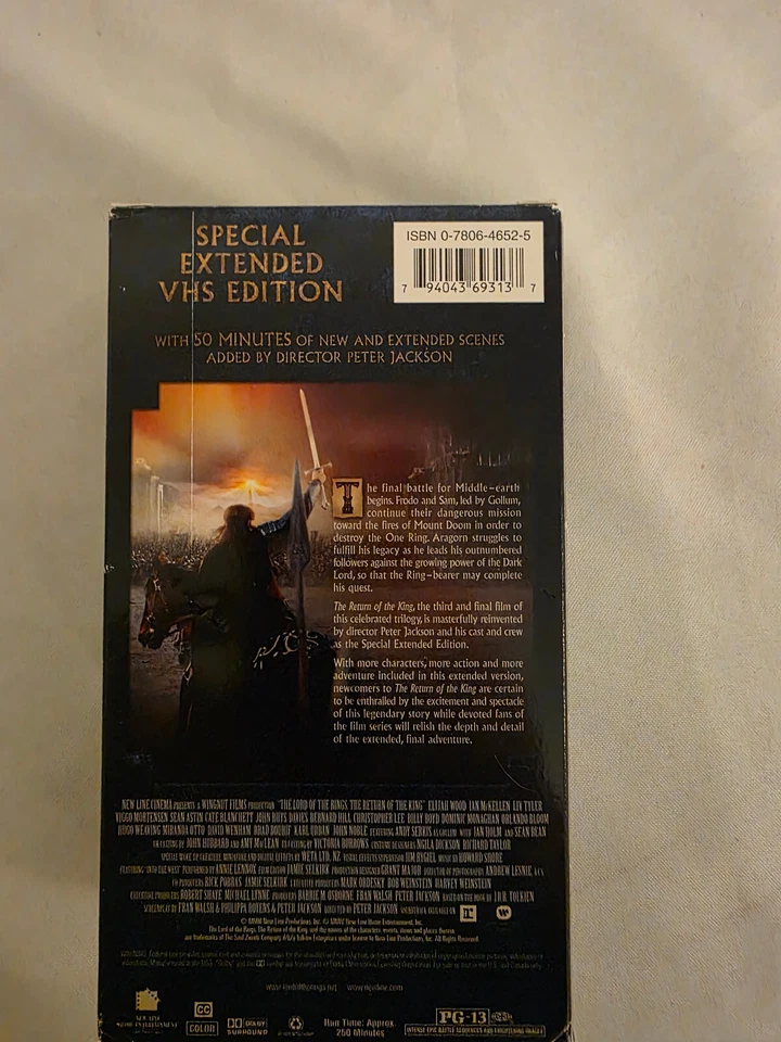 2-VHS tape, The Lord of the Rings: Return of the King, 2003 SPECIAL EXTENDED Ed. - Image 2 of 3