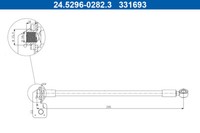 ATE 24.5296-0282.3 Bremsschlauch 285 Mm FüR KIA Hyundai