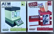 Lot of 2 BLOKKO Mini Bricks Building Sets ATM & DESK Compatible W Other Brands