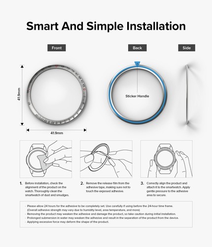 For Samsung Galaxy Watch 5 Pro 45mm Case | Ringke Inner Bezel Styling Ring Cover - Picture 35 of 49