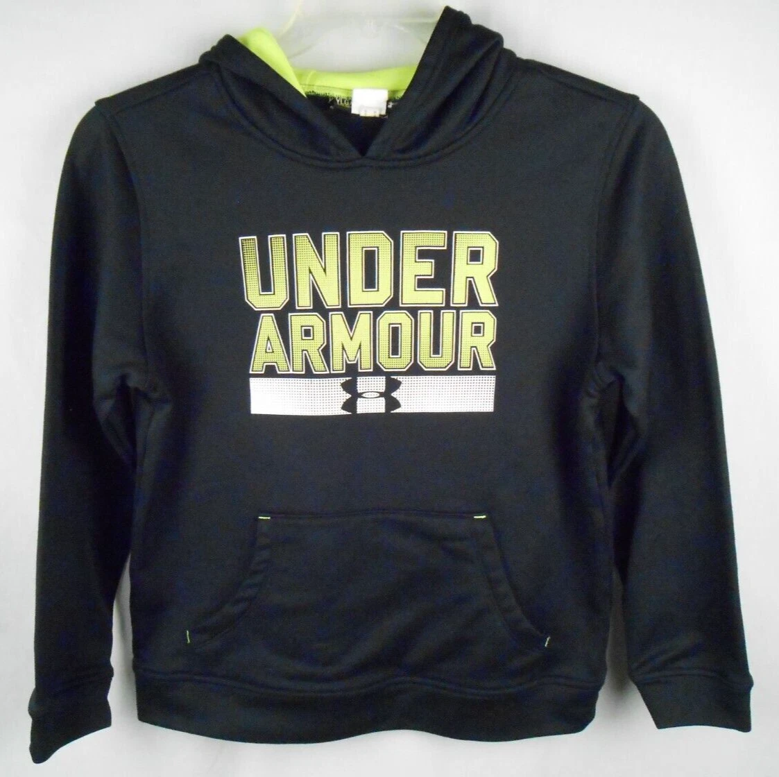 Under Armour Youth L Loose Fit Black Volt Yellow Long Sleeve