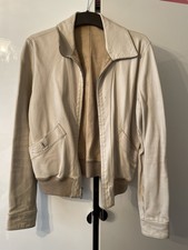 Leather & Suede Reversible Beige/brown Short Vintage Jacket Size S, Bally
