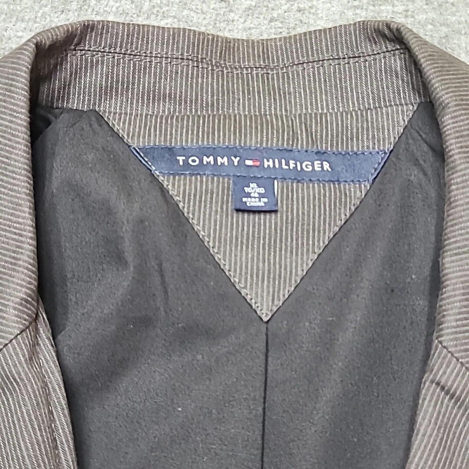 Blazer Tommy Hilfiger Para Hombre Extra Grande 46R Rayas Oscuras Informal Trabajo Oficina Foto 2 de 4