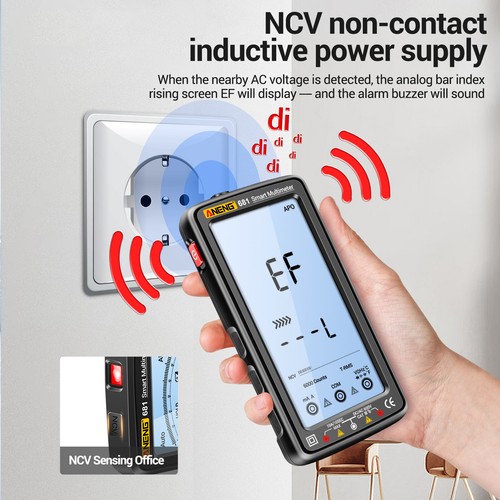 ANENG 681 LCD Multímetro Digital Medidor Universal NCV Tester 6000 Counts C4R6 - Imagen 2 de 12