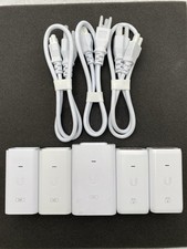 Ubiquiti Unifi PoE Injector Lot of 5 24V/48V/UPOE AF  3x Power Cables