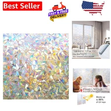 Decorative Stained Glass Window Film - 17.5x78.7 inches for Stylish Privacy