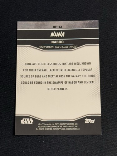 Inserto rifrattore 2024 Topps Chrome Star Wars Hyperspace Nuna #BF-12 - Foto 2 di 2