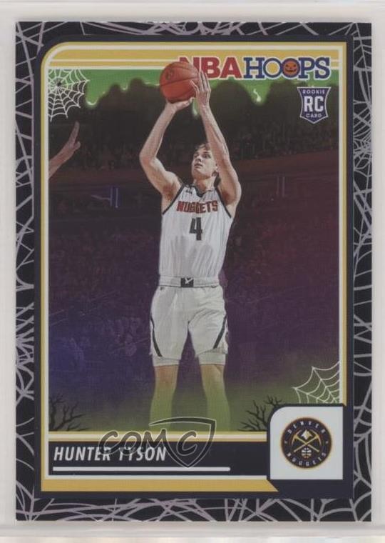 2023-24 Panini Haunted Hoops Holo Webs Hunter Tyson #29 Rookie RC 1d13