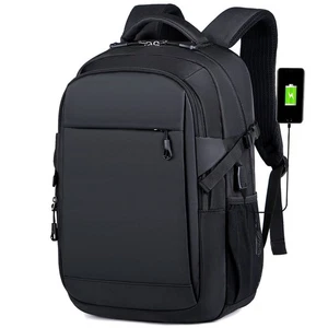 Sac à dos pour ordinateur portable noir Sac de voyage haute capacité Fashion School Business Outdoor