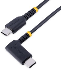 Image of StarTech.com 6ft (2m) USB C to C Charging Cable Right Angle - 60W PD 3A - Heavy
