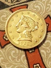 1853 CC US Gold $2.50 Quarter Eagle MAGICIANS COIN