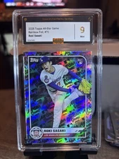 2025 Topps All Star Game Series Roki Sasaki Rookie Rainbow Foil Holo #70 GAS 9