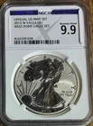 2013-W American Silver Eagle West Point Set Reverse Proof 9.9 NGC X NGCX
