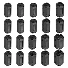 22 Pcs Ferrite Filter Ring Core Cable Clip ID 3/5/7/9/13mm Regular Styles, Black
