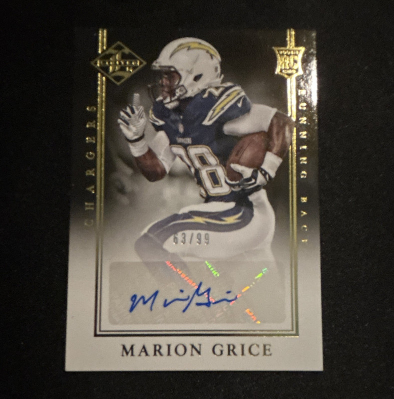 Panini 2014 Limited Rookie Signatures Marion Grice Chargers RC Auto #146/99