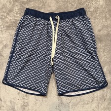 Fair Harbor Shorts Mens Size M Swim Short Trunks Hybrid Blue Geometric Pattern