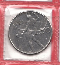 P180 Moneta Coin Repubblica Italiana - 50 Lire Vulcano I° 1981