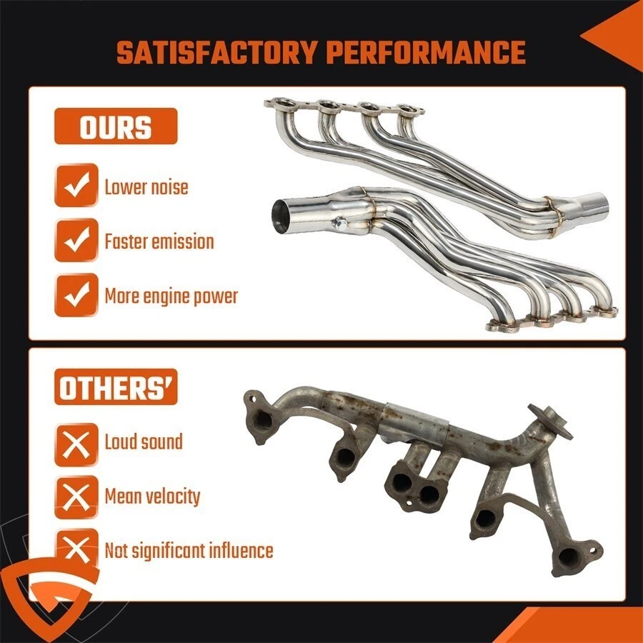 Cabezales de tubo largo para 99-06 Chevy GMC Sierra Silverado 4.8/5.3/6.0 con tubo en Y EE. UU. Foto 2 de 4