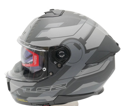LS2 Helmets Horizon Axis Modular Helmet W/SunShield Black Titanium Size XS