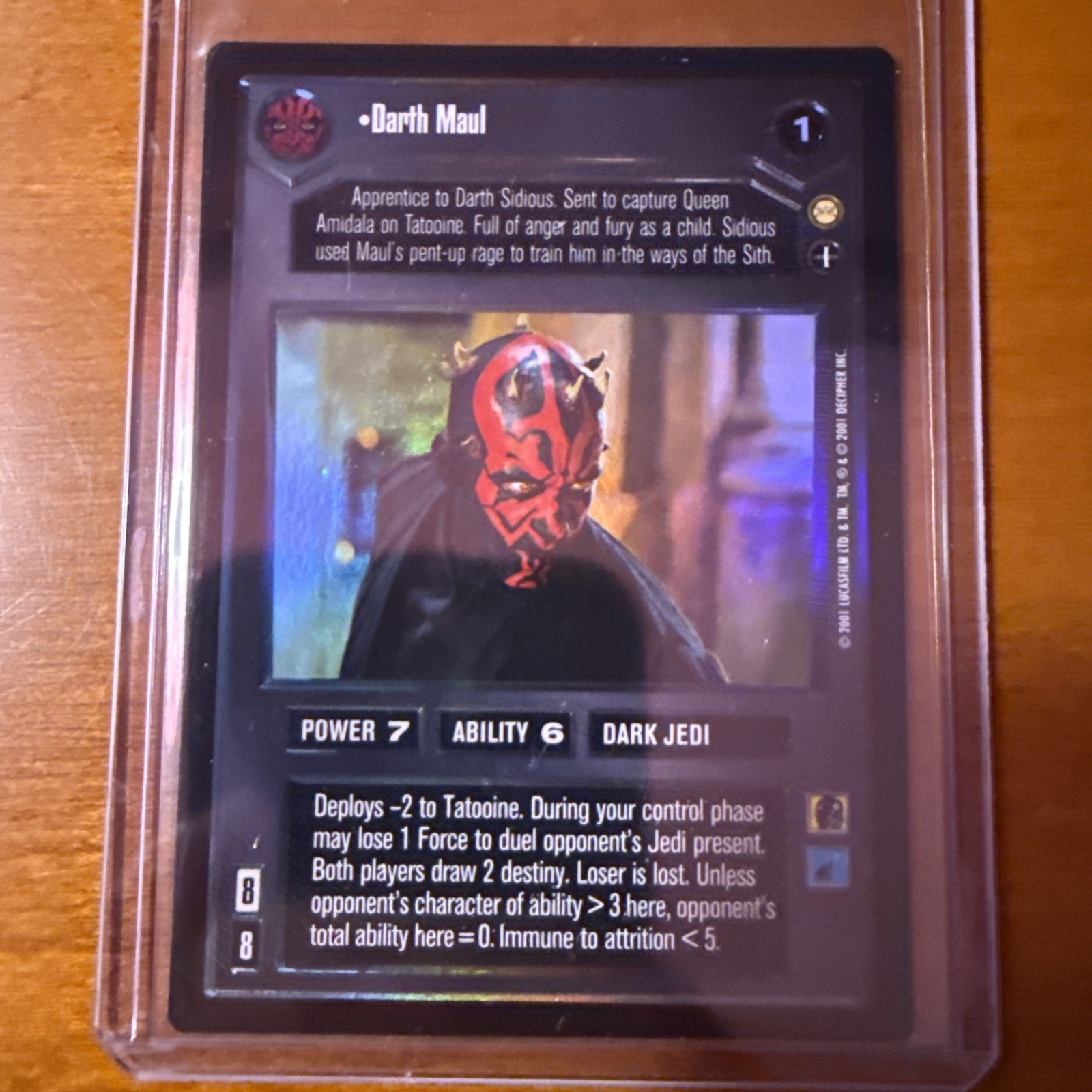 Darth Maul Reflections III 3 Foil AI Star Wars CCG Alternate Image Raw