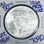 1925 BU UNCIRCULATED SILVER PEACE DOLLAR AUTHENTIC U.S. MINT FREE SHIPPING 7090