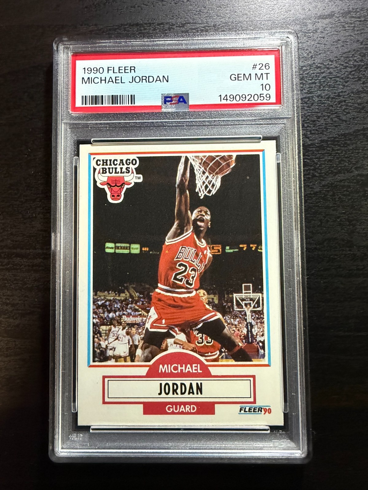 1990 Fleer Michael Jordan #26 Bulls PSA 10 GEM MINT