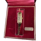 Vintage Ladies Seiko 1520-366G Gold Tone Watch w/box runs