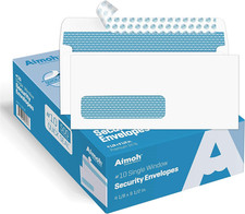 500 10 Single Left Window SELF Seal Security Envelopes - Super Strong Quick-S...