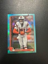 2025 Topps Chrome - Denzel Ward - #74 Aqua Refractor /299 - Cleveland Browns