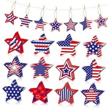 12 pcs 4th of July Hanging Ornaments for Tree Red White 4th of July Ornaments-5
