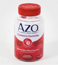 AZO Urinary Tract Health 500mg CRANBERRY GUMMIES 72 Berrylicious 7/26 FREE SHIP