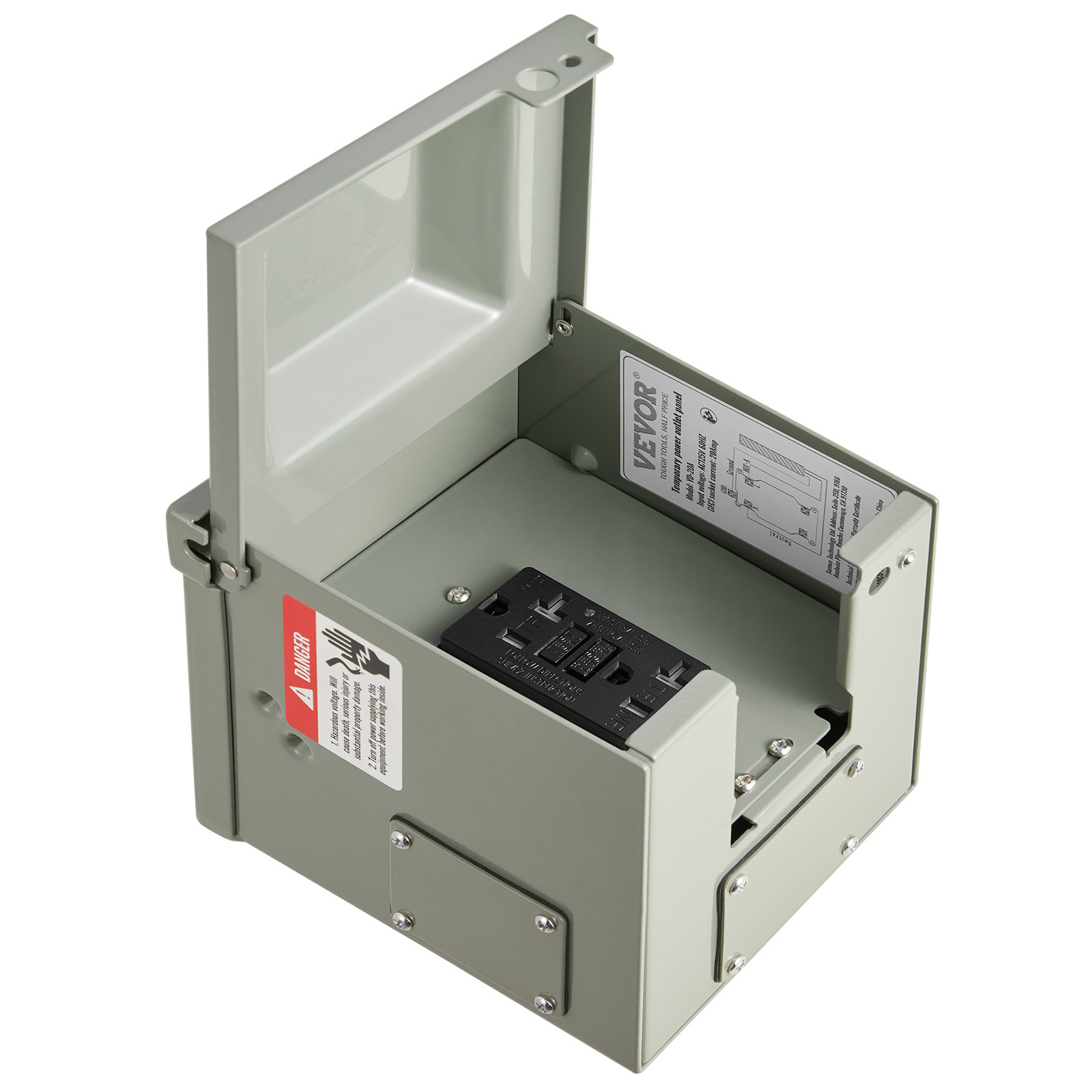 VEVOR Outdoor Electrical Outlet Box 20 AMP GFCI Receptacles Power Outlet Box
